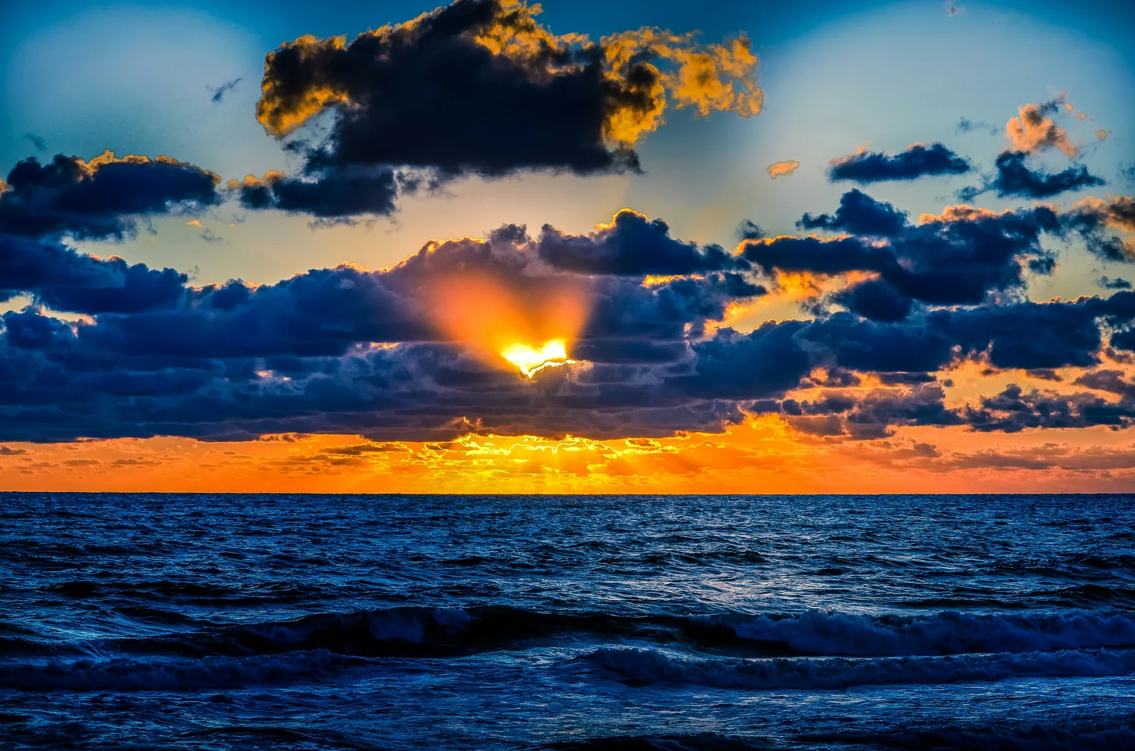 Sunset over the North Sea