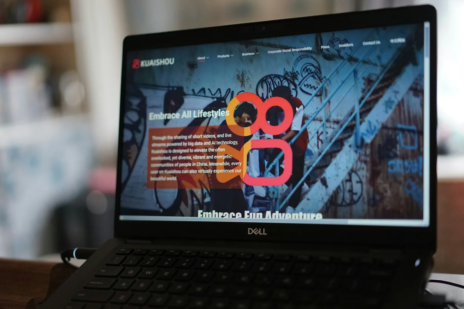 Laptop showing a community website